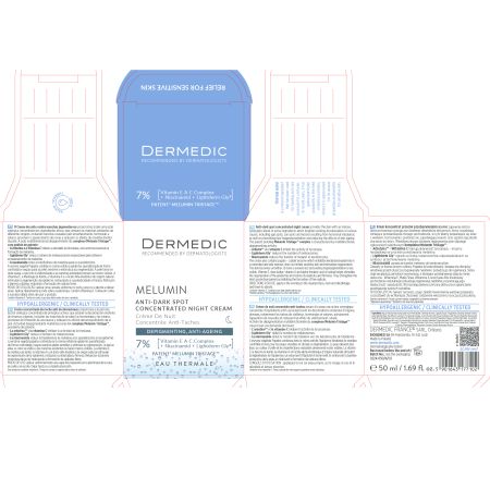Crema concentrata de noapte impotriva petelor pigmentare Melumin, 50 ml, Dermedic 707778