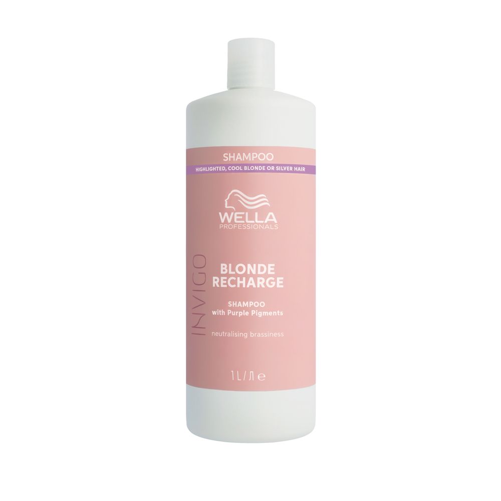 Sampon cu pigment violet pentru neutralizarea tonurilor de galben Invigo Blonde Recharge, 1000 ml, Wella Professionals