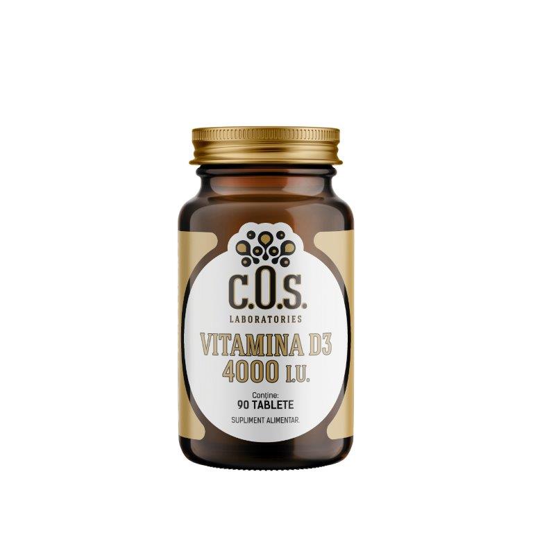 Vitamina D3, 4000 UI, 90 tablete, COS Laboratories