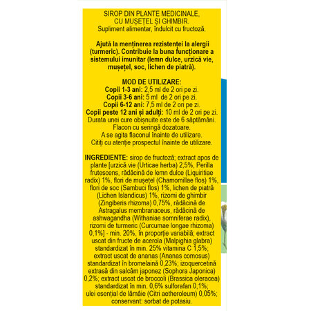 Sirop cu fructoza Alergoplant R36, 100 ml, Fares 620949