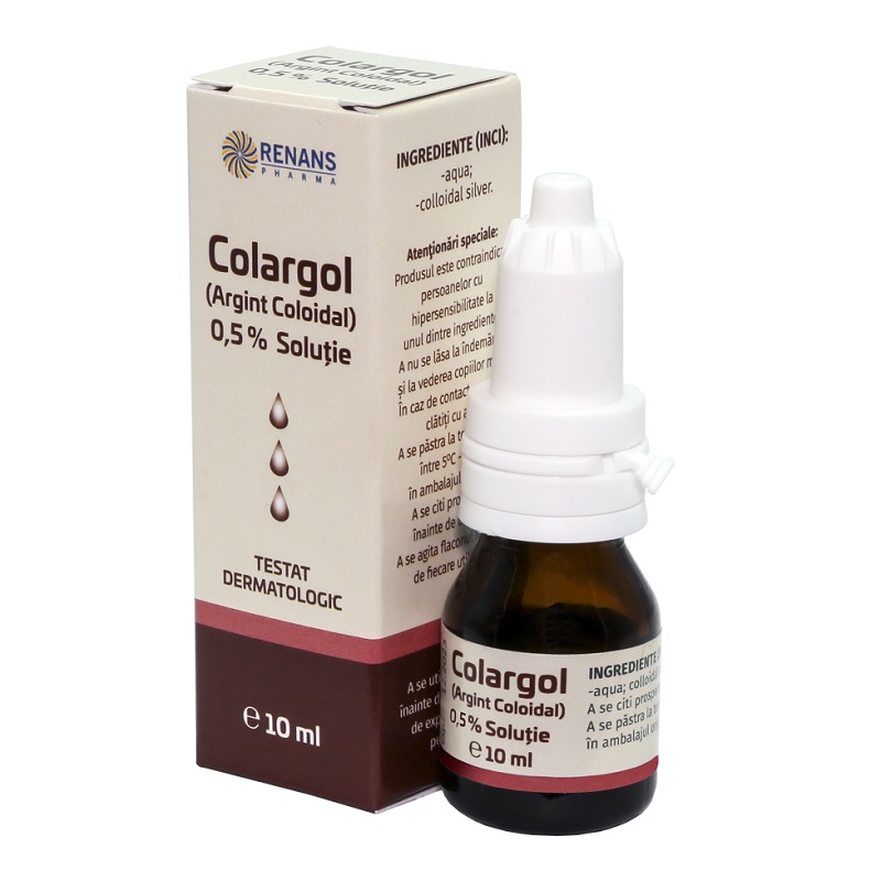 Colargol 1% Solutie (Argint Coloidal), 10 ml, Renans