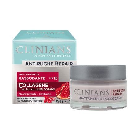 Tratament consolidant antirid cu colagen si extract de rodie Antirughe Repair, 50 ml, Clinians