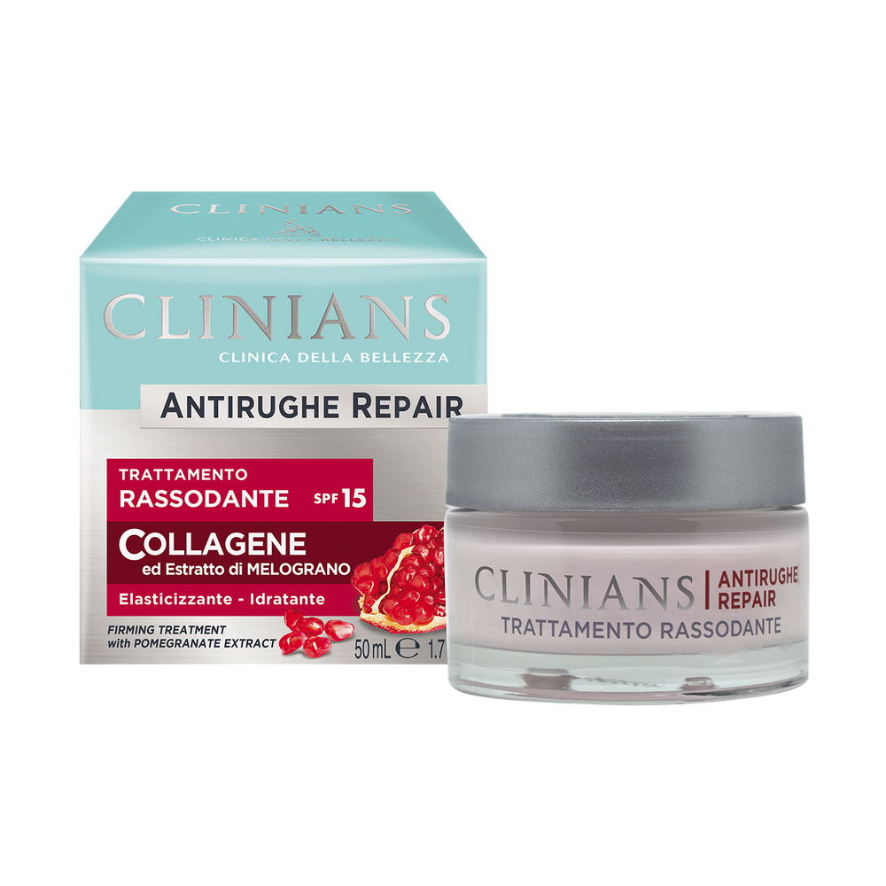 Tratament consolidant antirid cu colagen si extract de rodie Antirughe Repair, 50 ml, Clinians