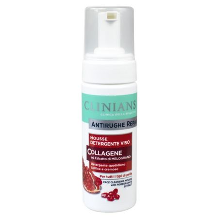 Spuma de curatare pentru fata cu colagen si rodie Antirughe Repair, 150 ml, Clinians