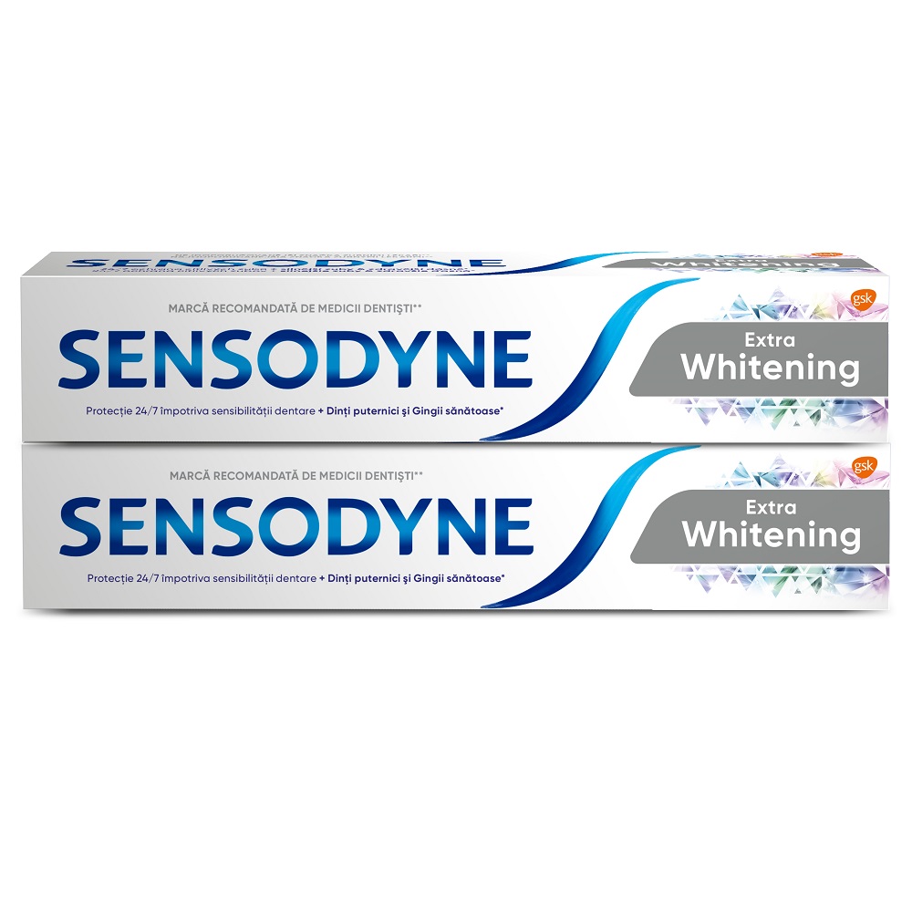 Pachet Pasta de dinti Extra Whitening, 100 ml + 100 ml, Sensodyne