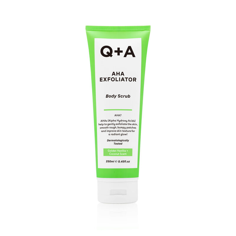 Scrub pentru corp cu AHA Exfoliator, 250 ml, Q+A