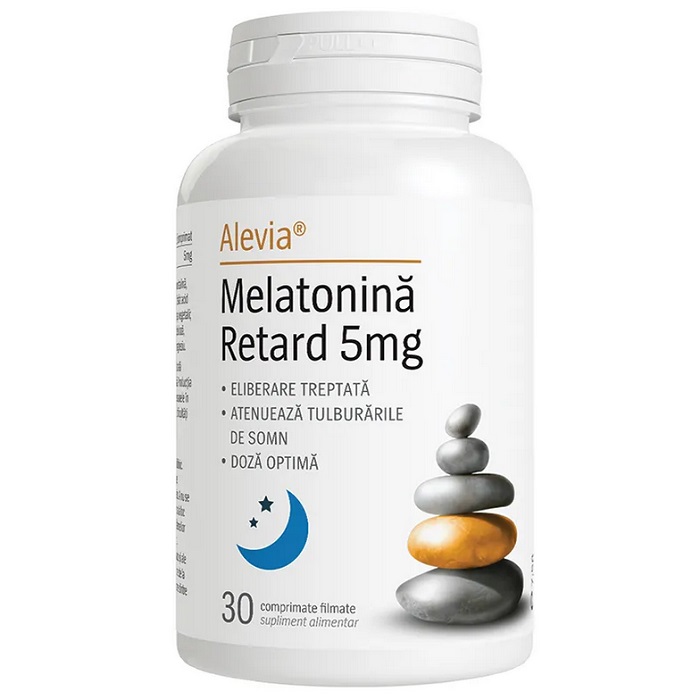 Melatonina Retard 5 mg, 30 comprimate, Alevia