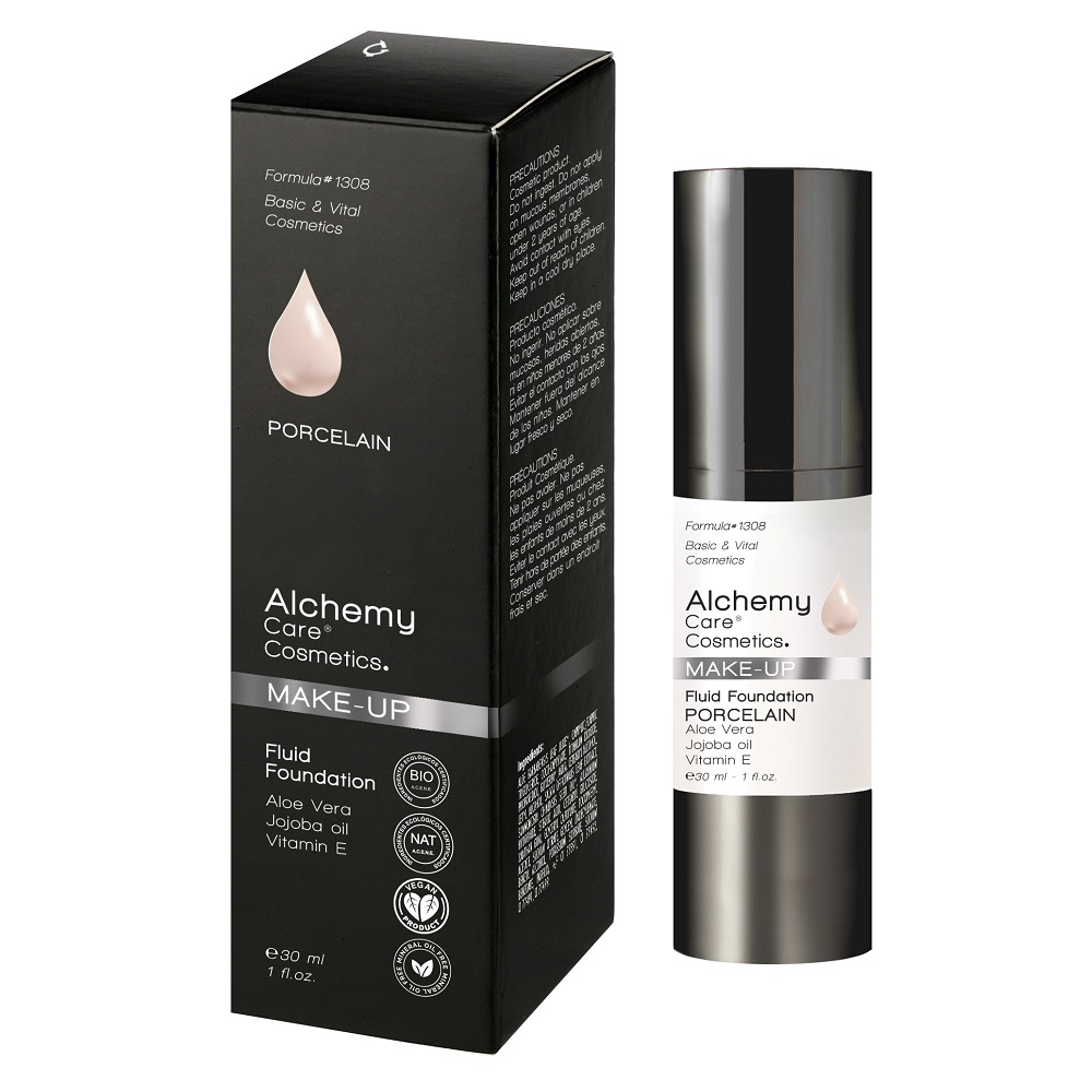 Fond de ten hidratant Fluid Foundation Porcelain, 30 ml, Alchemy