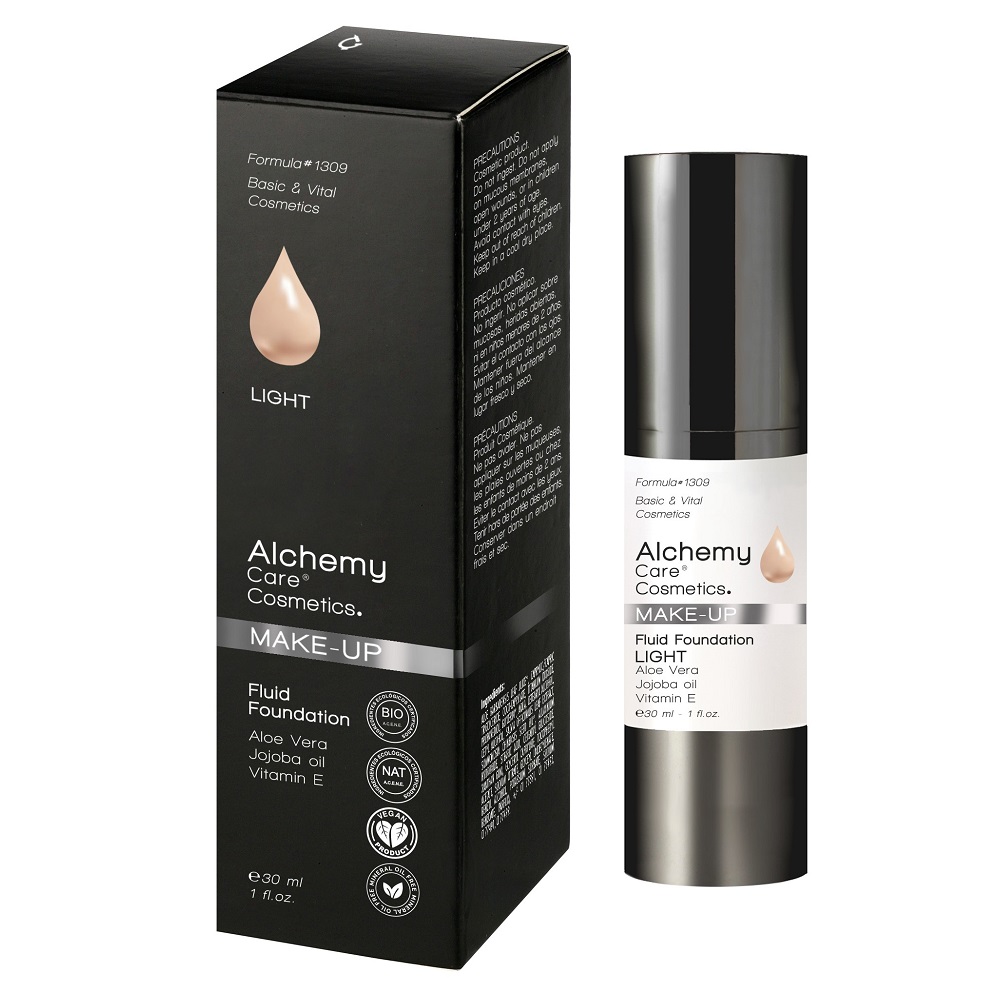 Fond de ten hidratant Fluid Foundation Light, 30 ml, Alchemy