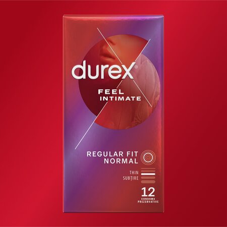 Prezervative Feel Intimate, 12 bucati, Durex 606662