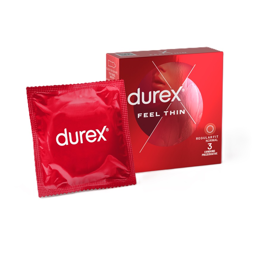 Prezervative Feel Thin, 3 bucati, Durex