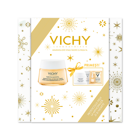 Pachet Crema antirid de zi Neovadiol Peri-Menopause, 50 ml, Vichy 575325