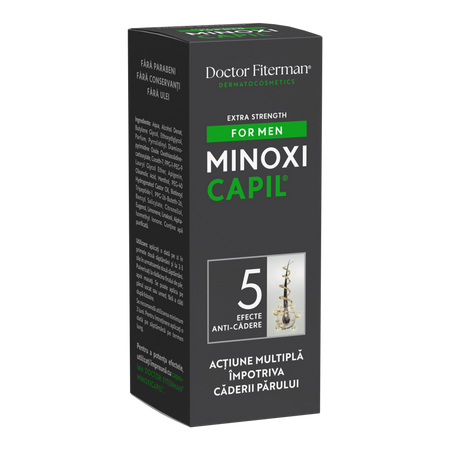 Spray impotriva caderii parului pentru barbati Minoxicapil Men, 60 ml, Doctor Fiterman
