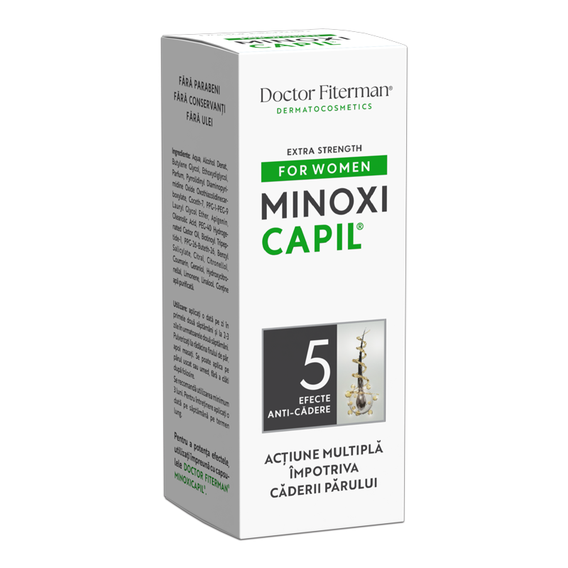 Spray impotriva caderii parului pentru femei Minoxicapil Women, 60 ml, Doctor Fiterman