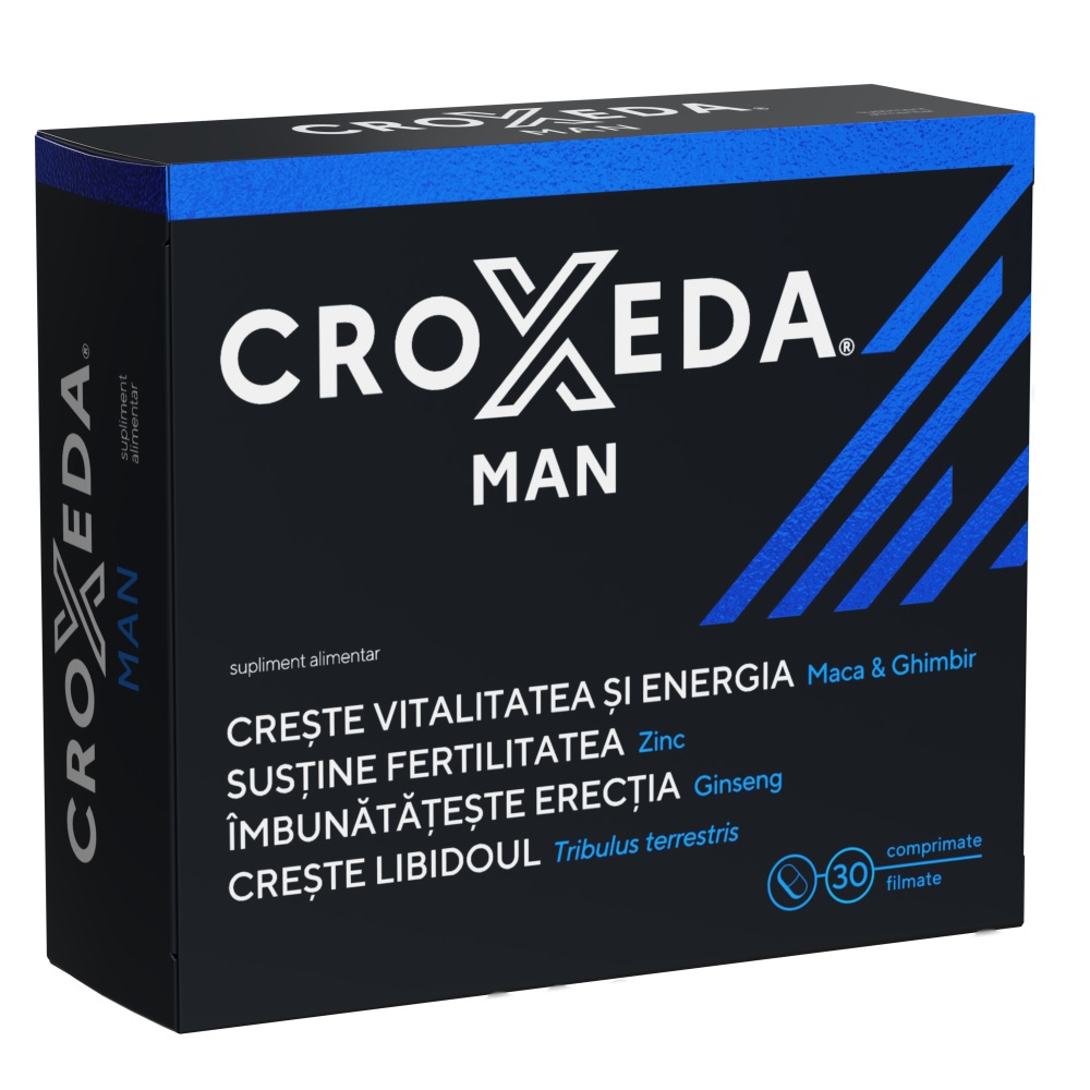 Croxeda Man, 30 comprimate filmate, Fiterman Pharma