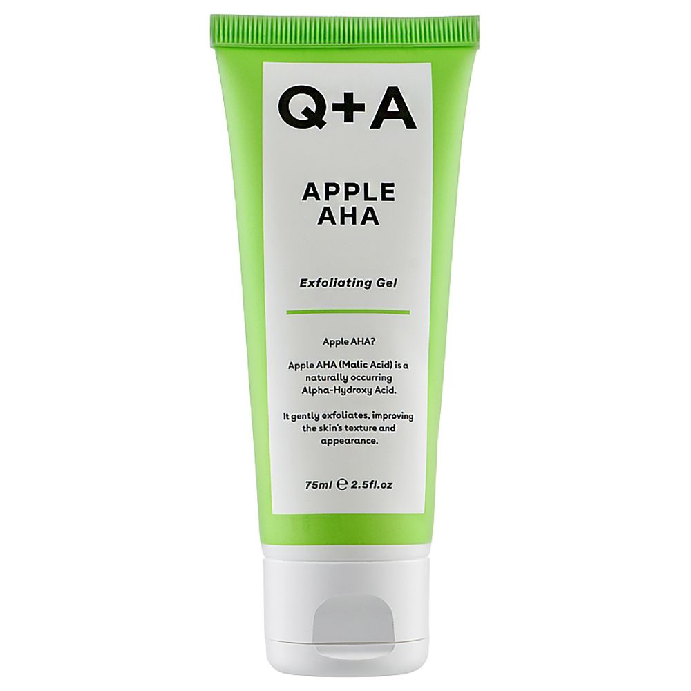 Gel exfoliant cu acid AHA si extract din mere, 75 ml, Q+A