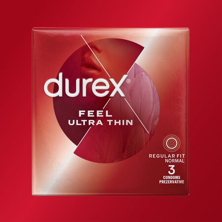 Prezervative Feel Ultra Thin, 3 bucati, Durex 606728
