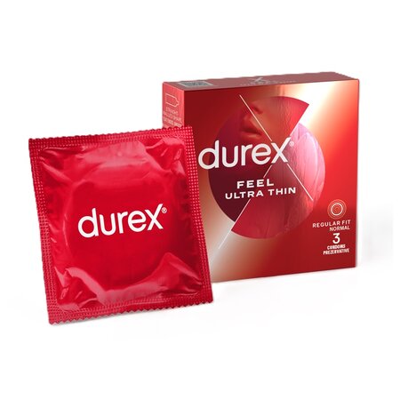 Prezervative Feel Ultra Thin Fetherlite, 3 bucati, Durex