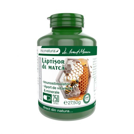 Laptisor de matca, 250 capsule, Pro Natura