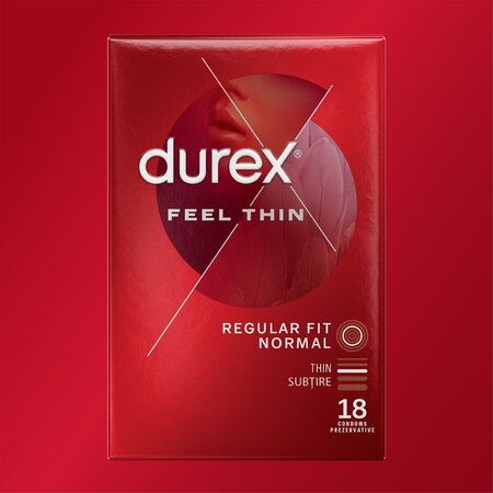 Prezervative Feel Thin, 18 bucati, Durex 606700