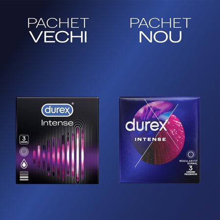 Prezervative Intense, 3 bucati, Durex 606744