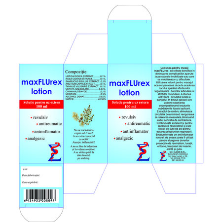 Lotiune pentru masaj MaxFLUrex Lotion, 100 ml, Elidor 706714