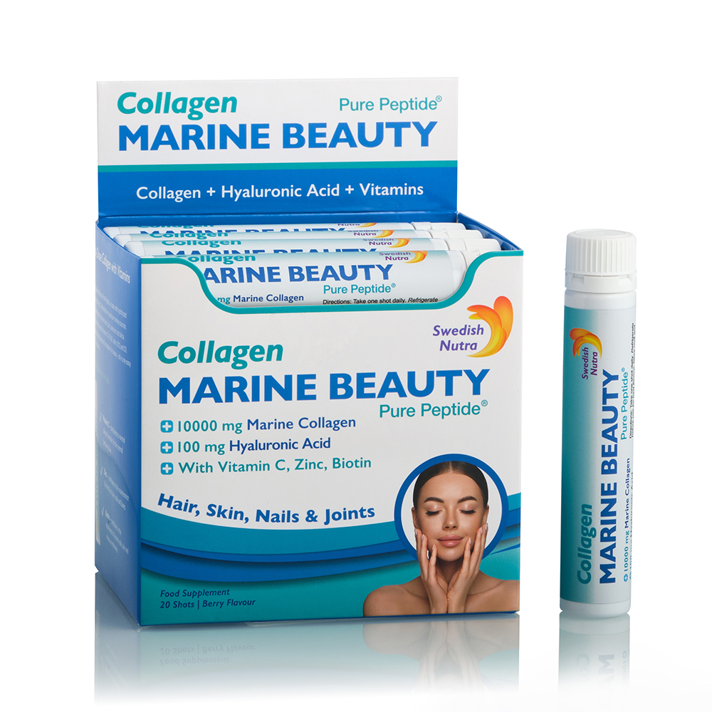 Colagen Lichid Marine Beauty, 20 fiole, Swedish Nutra