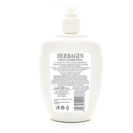 Sapun lichid intim cu extract de Panselute, 350 ml, Herbagen 625936