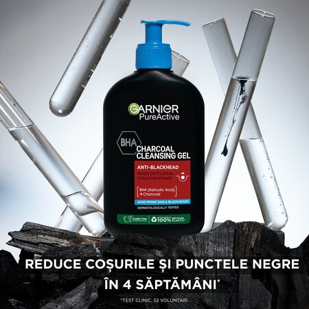 Gel de curatare cu carbune Pure Active, 250 ml, Garnier 575841