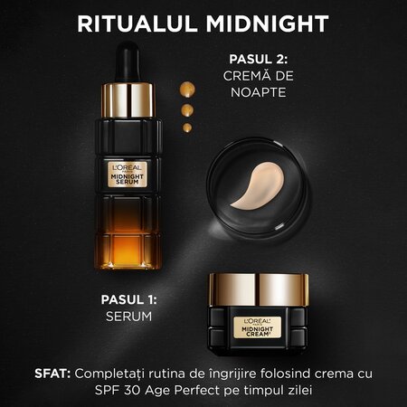 Serum antirid de noapte Age Perfect Cell Renewal Midnight, 30 ml, Loreal 575870