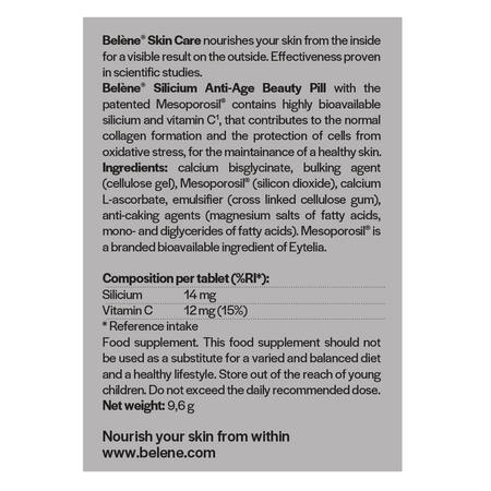 Silicium anti-age Beauty Pill, 30 comprimate, Belene 593090