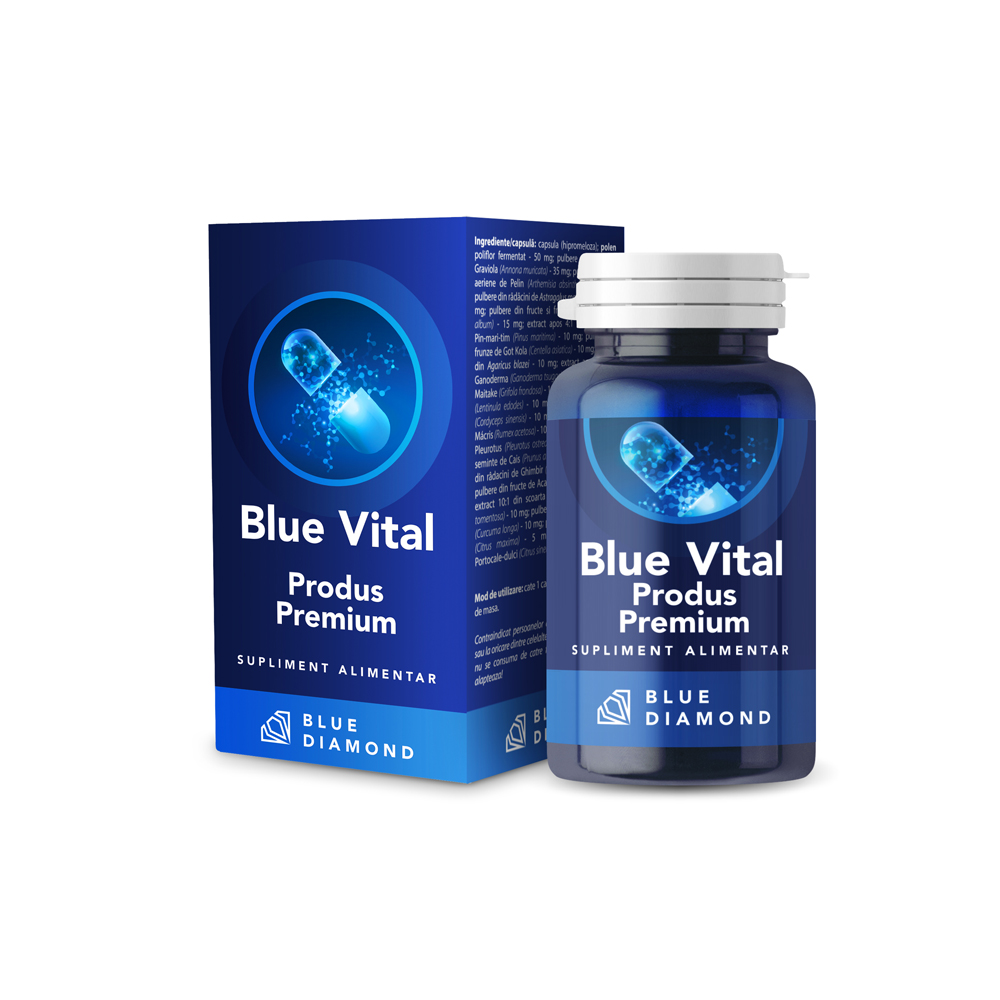 Supliment pentru cresterea imunitatii Blue Vital, 90 capsule, Blue Diamond