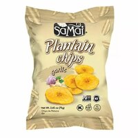 Chipsuri din banane cu gust de usturoi Plantain Chips, 75 g, SaMai