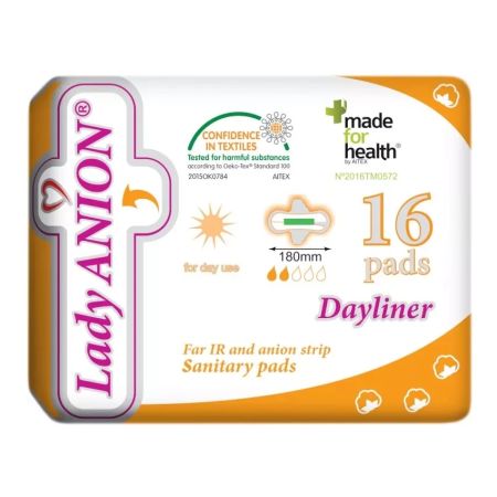 Absorbante 2 picaturi Dayliner, 16 bucati, Lady Anion