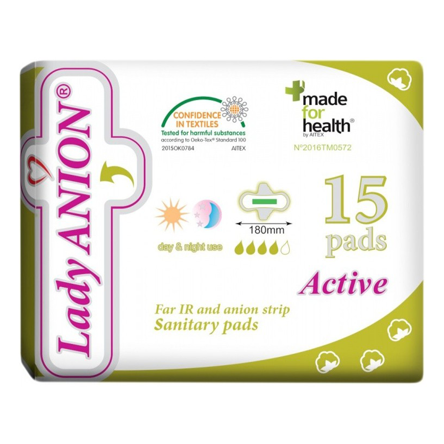 Absorbante pentru incontinenta urinara Active, 15 bucati, Lady Anion