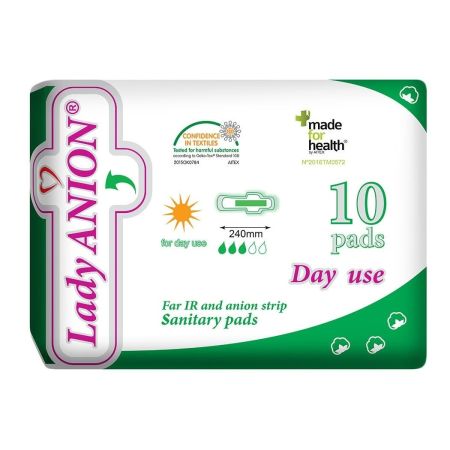Absorbante cu 3 picaturi Day use, 10 bucati, Lady Anion