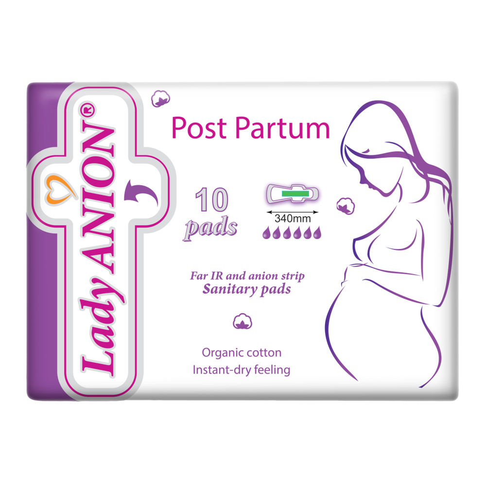 Absorbante Post Partum, 10 bucati, Lady Anion