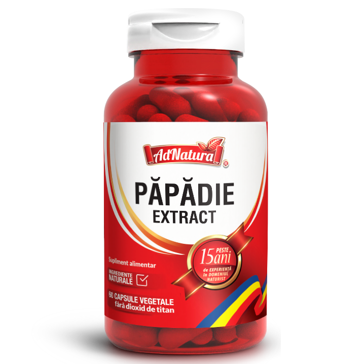 Extract de papadie, 60 capsule, AdNatura