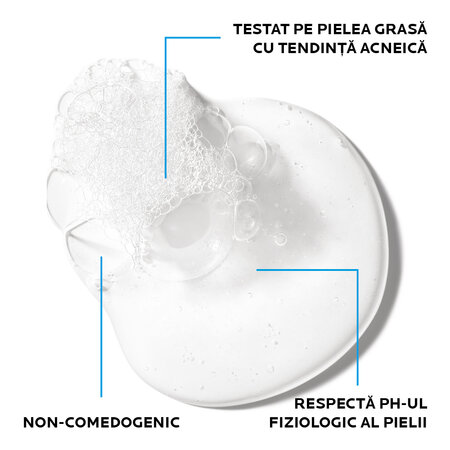 Gel de curatare pentru tenul gras cu tendinta acneica Effaclar +M, 200 ml, La Roche-Posay 573895