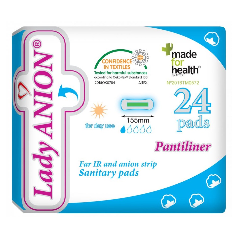 Absorbante zilnice din bumbac organic Pantiliner, 24 bucati, Lady Anion