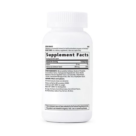 Seleniu, 200 mcg, 200 capsule, GNC 647678