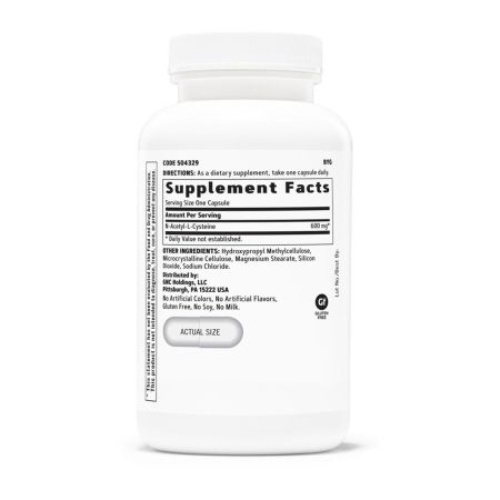 N-Acetyl-L-Cysteine NAC, 600 mg, 120 capsule, GNC 647676