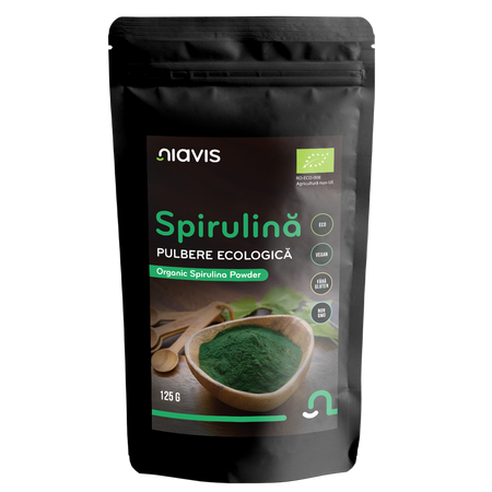 Spirulina pulbere ecologica, 125 g, Niavis