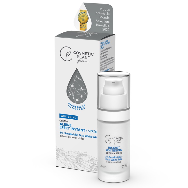 Crema pentru albire cu efect instant si SPF20, 30 ml, Cosmetic Plant