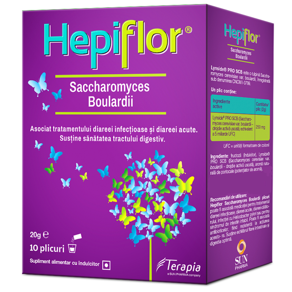 Hepiflor Saccharomyces Boulardii, 10 plicuri, Terapia