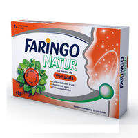 Faringo Natur cu aroma de portocale, 24 comprimate, Terapia