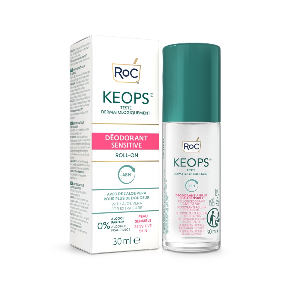 Deodorant roll-on pentru piele sensibila Sensitive Keops, 30 ml, Roc