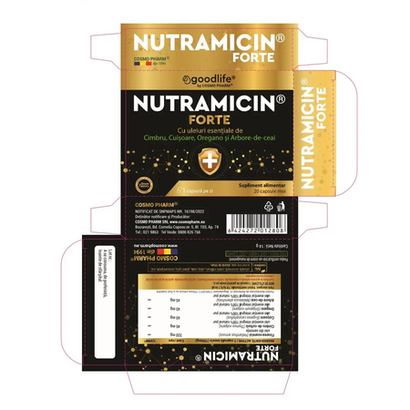 Nutramicin Forte, 20 capsule, Cosmo Pharm 628470