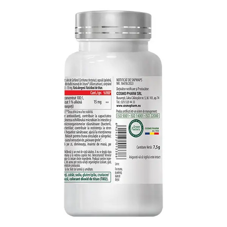 Usturoi fara miros, 1500 mg, 60 capsule vegetale, Cosmo Pharm 624238