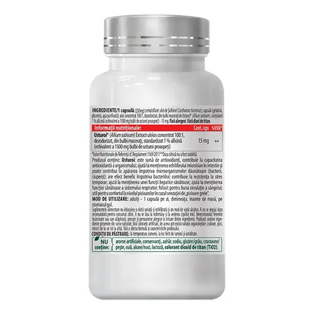 Usturoi fara miros, 1500 mg, 60 capsule vegetale, Cosmo Pharm 624237
